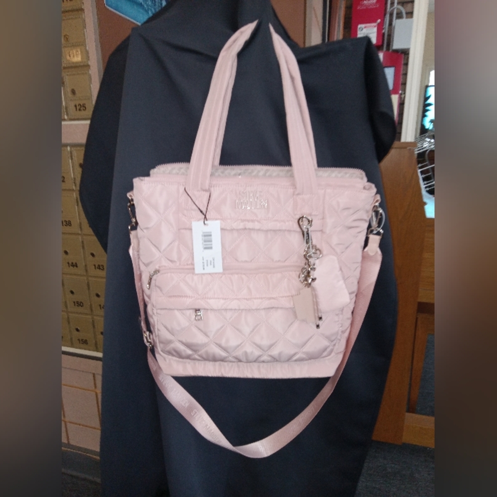 Elegant Pink Quilted Tote Bag